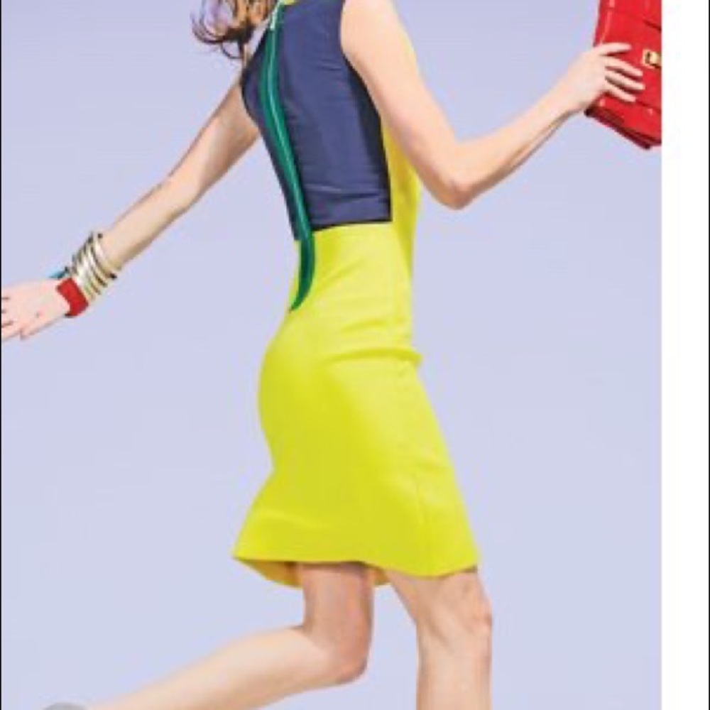 Yigal Azrouel tri-color jersey knit dress XS